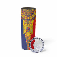 Romania Traditional Embroidery Pattern Skinny Tumbler