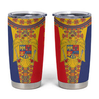 Romania Traditional Embroidery Pattern Tumbler Cup