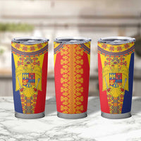 Romania Traditional Embroidery Pattern Tumbler Cup