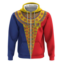 Romania Traditional Embroidery Pattern Zip Hoodie