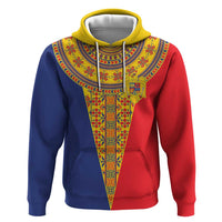 Romania Traditional Embroidery Pattern Zip Hoodie