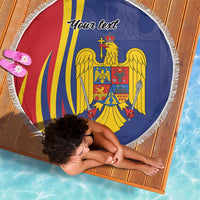 Romania Flag Day Personalized Beach Blanket National Golden Eagle