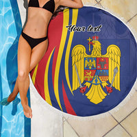 Romania Flag Day Personalized Beach Blanket National Golden Eagle