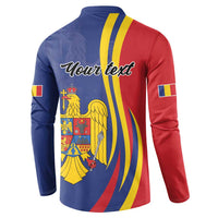 Romania Flag Day Personalized Button Sweatshirt National Golden Eagle