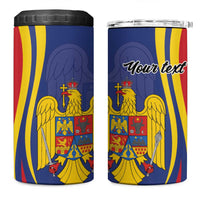 Romania Flag Day Personalized 4 in 1 Can Cooler Tumbler National Golden Eagle
