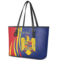 Romania Flag Day Personalized Leather Tote Bag National Golden Eagle