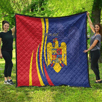 Romania Flag Day Personalized Quilt National Golden Eagle