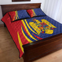 Romania Flag Day Personalized Quilt Bed Set National Golden Eagle