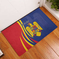 Romania Flag Day Personalized Rubber Doormat National Golden Eagle