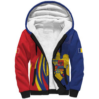 Romania Flag Day Personalized Sherpa Hoodie National Golden Eagle