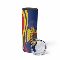Romania Flag Day Personalized Skinny Tumbler National Golden Eagle