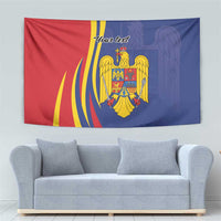 Romania Flag Day Personalized Tapestry National Golden Eagle