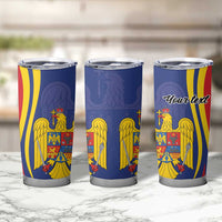 Romania Flag Day Personalized Tumbler Cup National Golden Eagle
