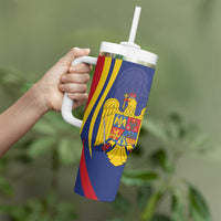 Romania Flag Day Personalized Tumbler With Handle National Golden Eagle