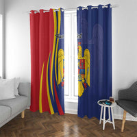 Romania Flag Day Personalized Window Curtain National Golden Eagle