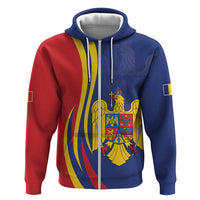 Romania Flag Day Personalized Zip Hoodie National Golden Eagle