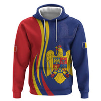 Romania Flag Day Personalized Zip Hoodie National Golden Eagle