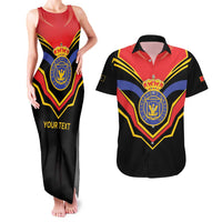 Haiti 1814-1820 Personalized Couples Matching Tank Maxi Dress and Hawaiian Shirt Haitian Flag of the Kingdom