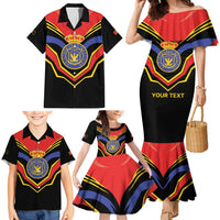 Haiti 1814-1820 Personalized Family Matching Mermaid Dress and Hawaiian Shirt Haitian Flag of the Kingdom