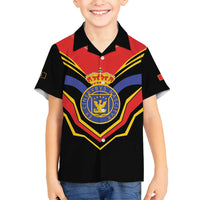 Haiti 1814-1820 Personalized Family Matching Off Shoulder Short Dress and Hawaiian Shirt Haitian Flag of the Kingdom