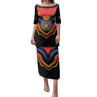 Haiti 1814-1820 Personalized Family Matching Puletasi and Hawaiian Shirt Haitian Flag of the Kingdom