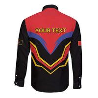 Haiti 1814-1820 Personalized Long Sleeve Button Shirt Haitian Flag of the Kingdom