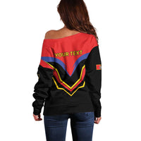 Haiti 1814-1820 Personalized Off Shoulder Sweater Haitian Flag of the Kingdom