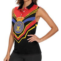 Haiti 1814-1820 Personalized Women Sleeveless Polo Shirt Haitian Flag of the Kingdom