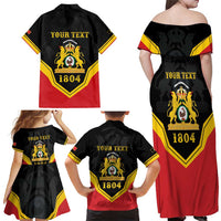 Haiti First Empire 1804-1806 Personalized Family Matching Off Shoulder Maxi Dress and Hawaiian Shirt Haiti Liberte ou la Mort!
