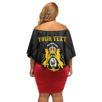 Haiti First Empire 1804-1806 Personalized Family Matching Off Shoulder Short Dress and Hawaiian Shirt Haiti Liberte ou la Mort!