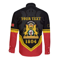 Haiti First Empire 1804-1806 Personalized Long Sleeve Button Shirt Haiti Liberte ou la Mort!
