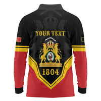 Haiti First Empire 1804-1806 Personalized Long Sleeve Polo Shirt Haiti Liberte ou la Mort!