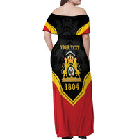 Haiti First Empire 1804-1806 Personalized Off Shoulder Maxi Dress Haiti Liberte ou la Mort!