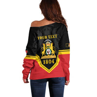 Haiti First Empire 1804-1806 Personalized Off Shoulder Sweater Haiti Liberte ou la Mort!