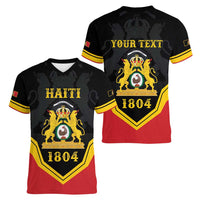 Haiti First Empire 1804-1806 Personalized Women V-Neck T-Shirt Haiti Liberte ou la Mort!