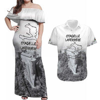 Haiti Pride Citadelle Laferriere 1804 Personalized Couples Matching Off Shoulder Maxi Dress and Hawaiian Shirt