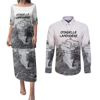 Haiti Pride Citadelle Laferriere 1804 Personalized Couples Matching Puletasi and Long Sleeve Button Shirt
