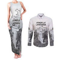 Haiti Pride Citadelle Laferriere 1804 Personalized Couples Matching Tank Maxi Dress and Long Sleeve Button Shirt