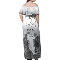 Haiti Pride Citadelle Laferriere 1804 Personalized Family Matching Off Shoulder Maxi Dress and Hawaiian Shirt