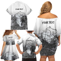 Haiti Pride Citadelle Laferriere 1804 Personalized Family Matching Off Shoulder Short Dress and Hawaiian Shirt