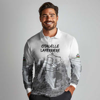 Haiti Pride Citadelle Laferriere 1804 Personalized Long Sleeve Polo Shirt
