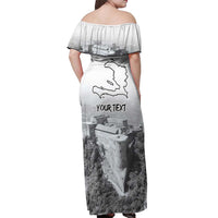 Haiti Pride Citadelle Laferriere 1804 Personalized Off Shoulder Maxi Dress