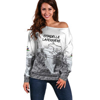 Haiti Pride Citadelle Laferriere 1804 Personalized Off Shoulder Sweater
