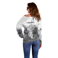 Haiti Pride Citadelle Laferriere 1804 Personalized Off Shoulder Sweater