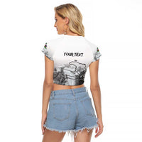 Haiti Pride Citadelle Laferriere 1804 Personalized Raglan Cropped T Shirt