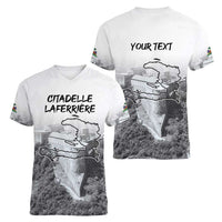 Haiti Pride Citadelle Laferriere 1804 Personalized Women V-Neck T-Shirt