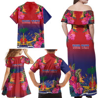 Haiti Toussaint Louverture Personalized Family Matching Off Shoulder Maxi Dress and Hawaiian Shirt Haitian Revolution 1804