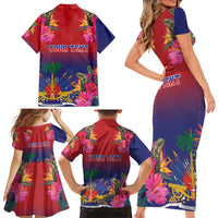 Haiti Toussaint Louverture Personalized Family Matching Short Sleeve Bodycon Dress and Hawaiian Shirt Haitian Revolution 1804