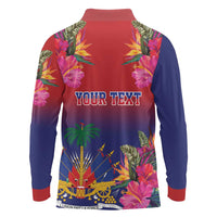 Haiti Toussaint Louverture Personalized Long Sleeve Polo Shirt Haitian Revolution 1804