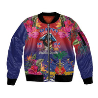 Haiti Toussaint Louverture Personalized Sleeve Zip Bomber Jacket Haitian Revolution 1804